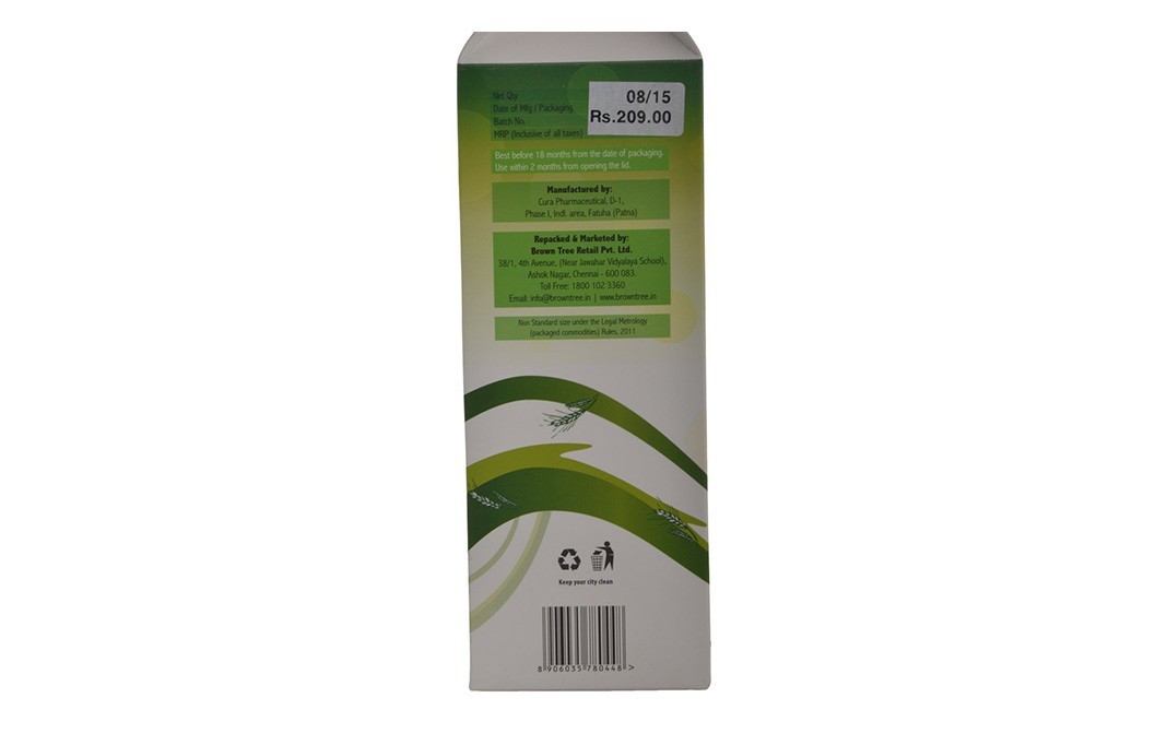 Brown Tree Wheat Grass Juice    Bottle  400 millilitre